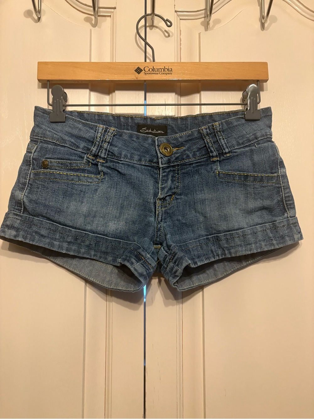 Vintage Y2K Short Low-Rise Blue Denim Shorts